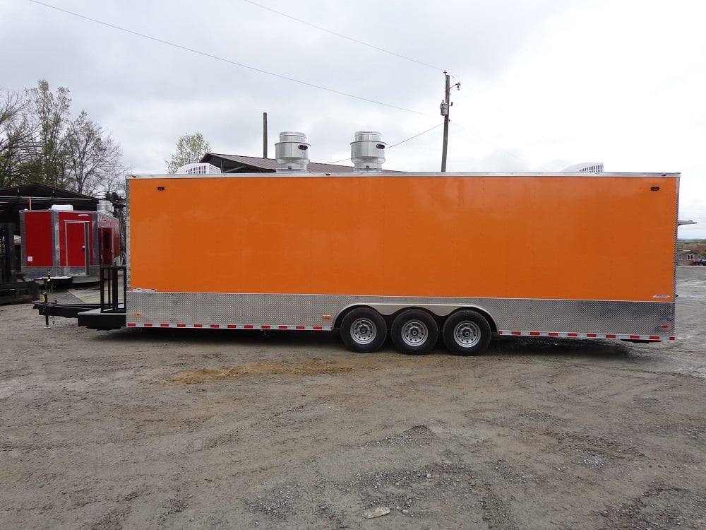 915-8.5-x-30-orange-flat-nose-concession-food-trailer-7.jpg 8.5' x 30' Orange Flat Nose Concession Food Trailer