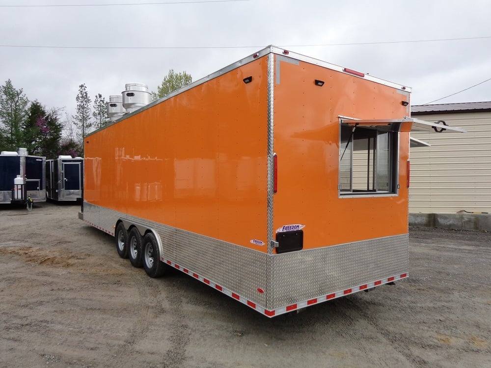 916-8.5-x-30-orange-flat-nose-food-concession-trailer-with-appliances-2.jpg 8.5' x 30' Orange Flat Nose Food Concession Trailer With Appliances