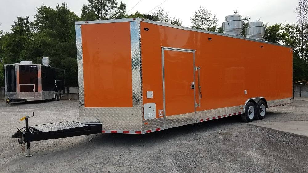 917-8.5-x-30-orange-v-nose-concession-food-event-trailer-12.jpg 8.5' x 30' Orange V-Nose Concession Food Event Trailer