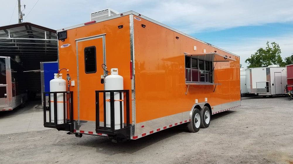 917-8.5-x-30-orange-v-nose-concession-food-event-trailer-27.jpg 8.5' x 30' Orange V-Nose Concession Food Event Trailer