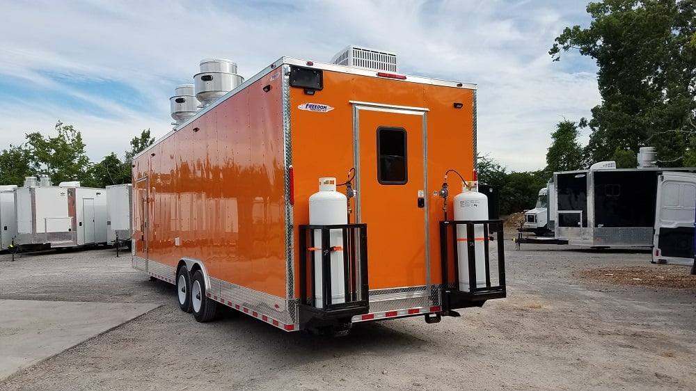 917-8.5-x-30-orange-v-nose-concession-food-event-trailer-29.jpg 8.5' x 30' Orange V-Nose Concession Food Event Trailer
