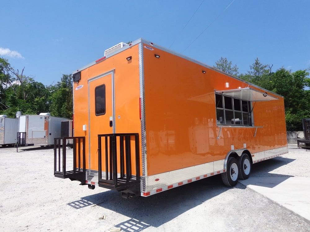 918-8.5-x-30-orange-v-nose-concession-food-trailer-15.jpg 8.5' X 30' Orange V-Nose Concession Food Trailer