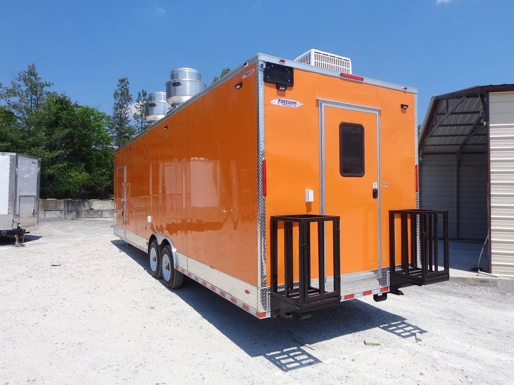 918-8.5-x-30-orange-v-nose-concession-food-trailer-17.jpg 8.5' X 30' Orange V-Nose Concession Food Trailer