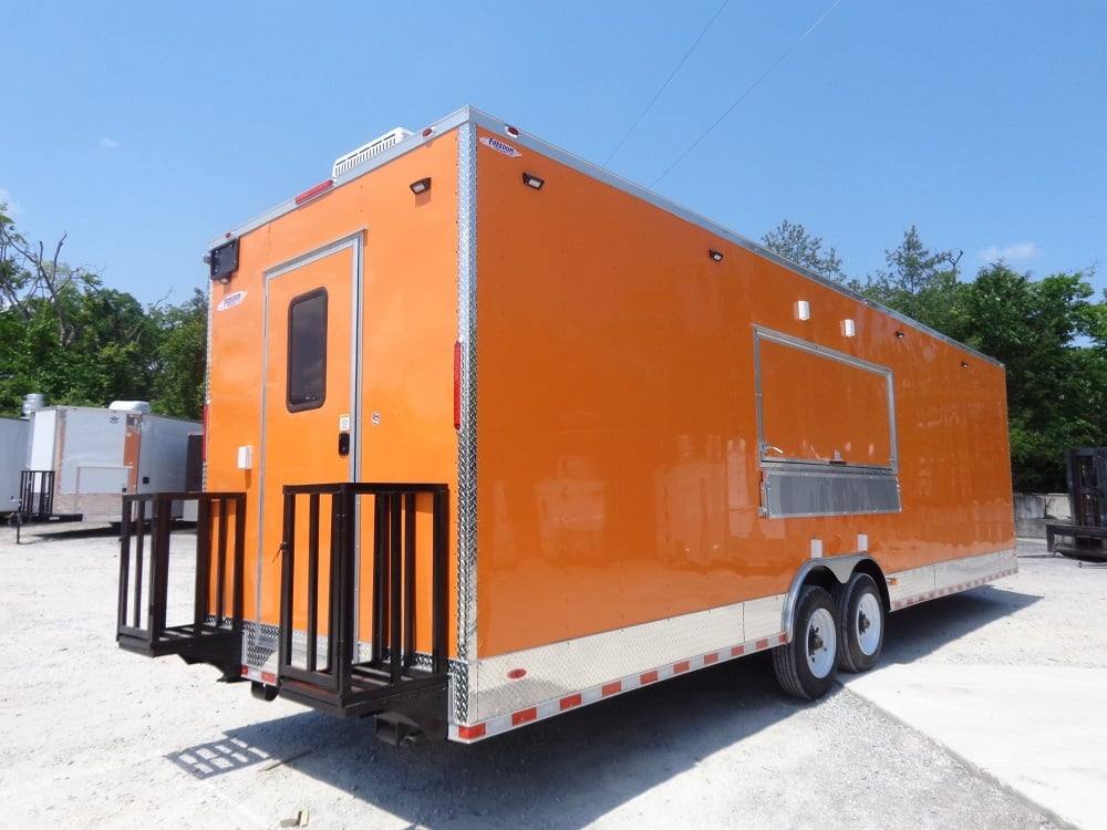 918-8.5-x-30-orange-v-nose-concession-food-trailer-2.jpg 8.5' X 30' Orange V-Nose Concession Food Trailer