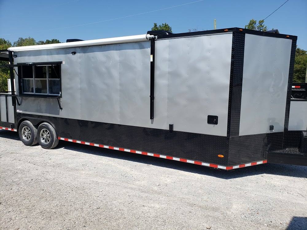 919-8.5-x-30-silver-frost-bbq-concession-food-event-trailer-22.jpg 8.5' X 30' Silver Frost BBQ Concession Food Event Trailer
