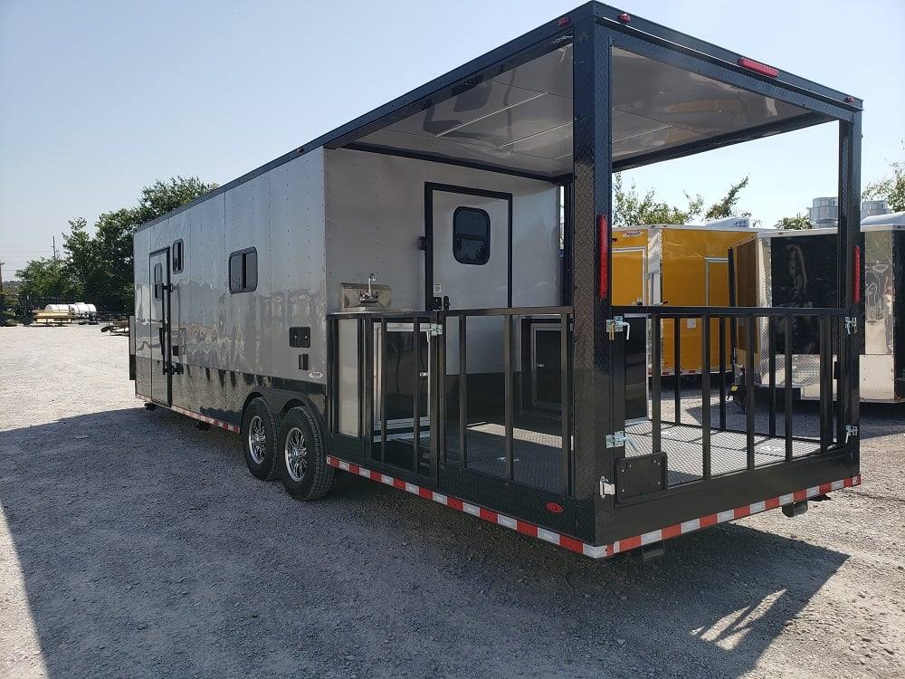 919-8.5-x-30-silver-frost-bbq-concession-food-event-trailer-32.jpg 8.5' X 30' Silver Frost BBQ Concession Food Event Trailer
