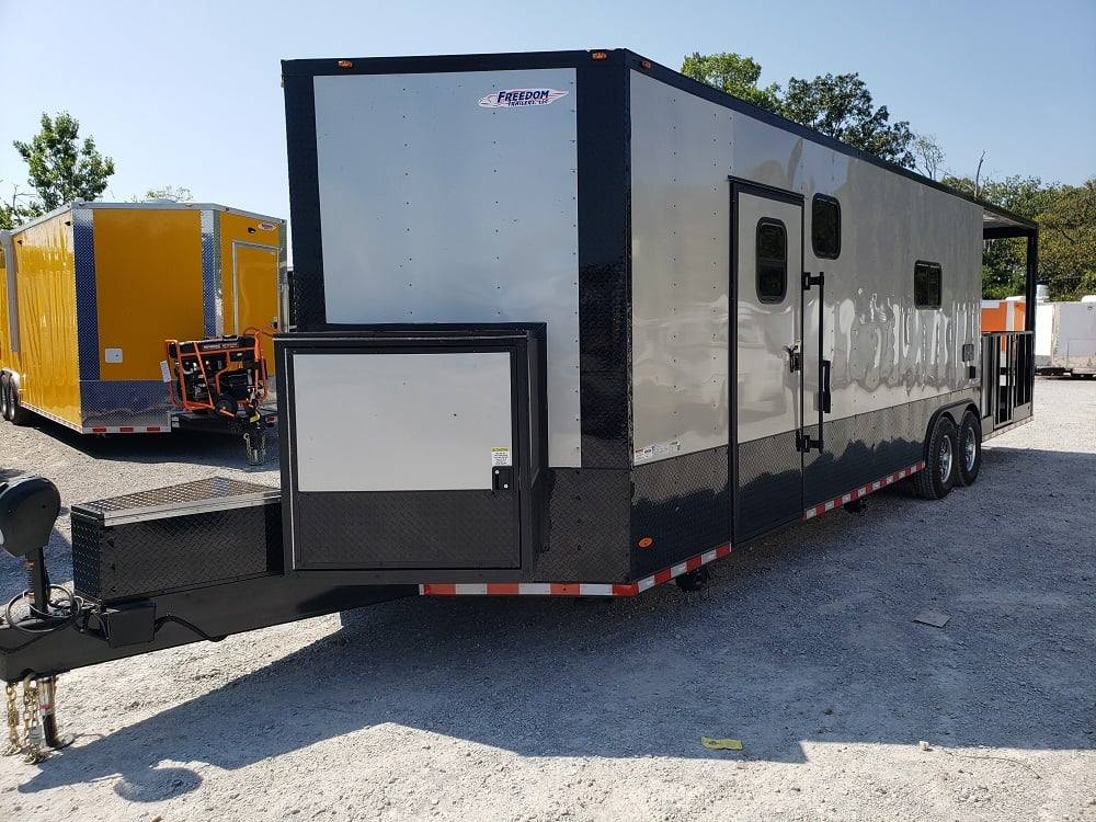 919-8.5-x-30-silver-frost-bbq-concession-food-event-trailer-6.jpg 8.5' X 30' Silver Frost BBQ Concession Food Event Trailer