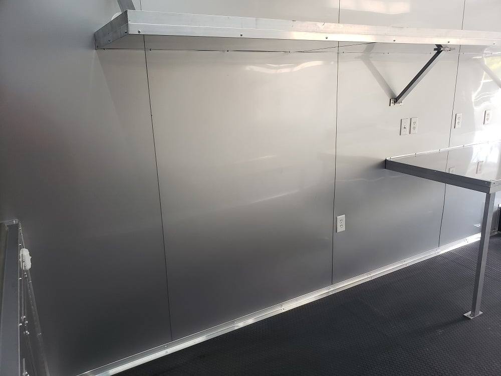 922-8.5-x-30-white-bbq-porch-concession-food-trailer-22.jpg 8.5' x 30' White BBQ Porch Concession Food Trailer