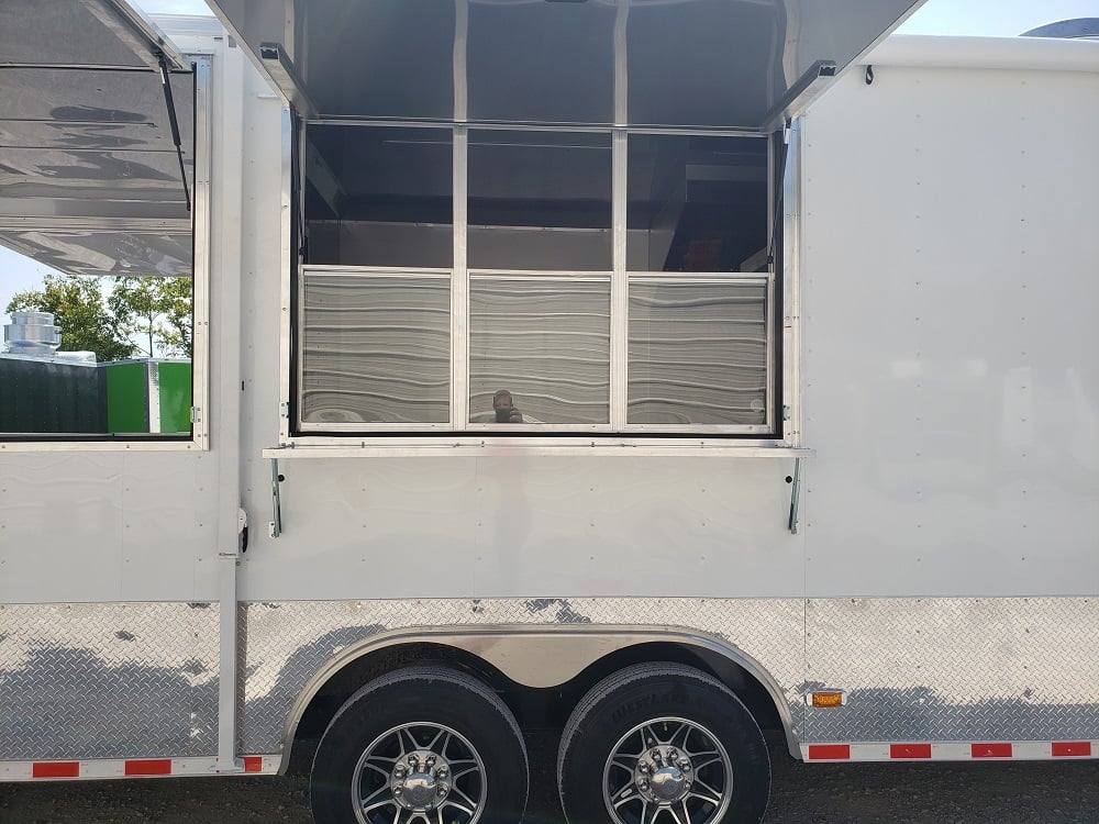 922-8.5-x-30-white-bbq-porch-concession-food-trailer-27.jpg 8.5' x 30' White BBQ Porch Concession Food Trailer
