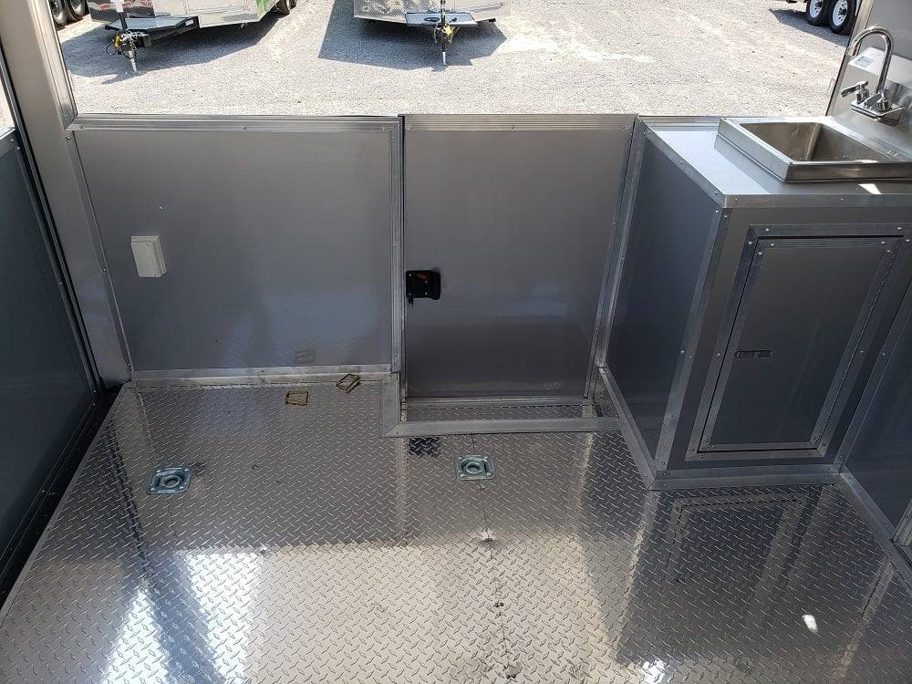 922-8.5-x-30-white-bbq-porch-concession-food-trailer-29.jpg 8.5' x 30' White BBQ Porch Concession Food Trailer