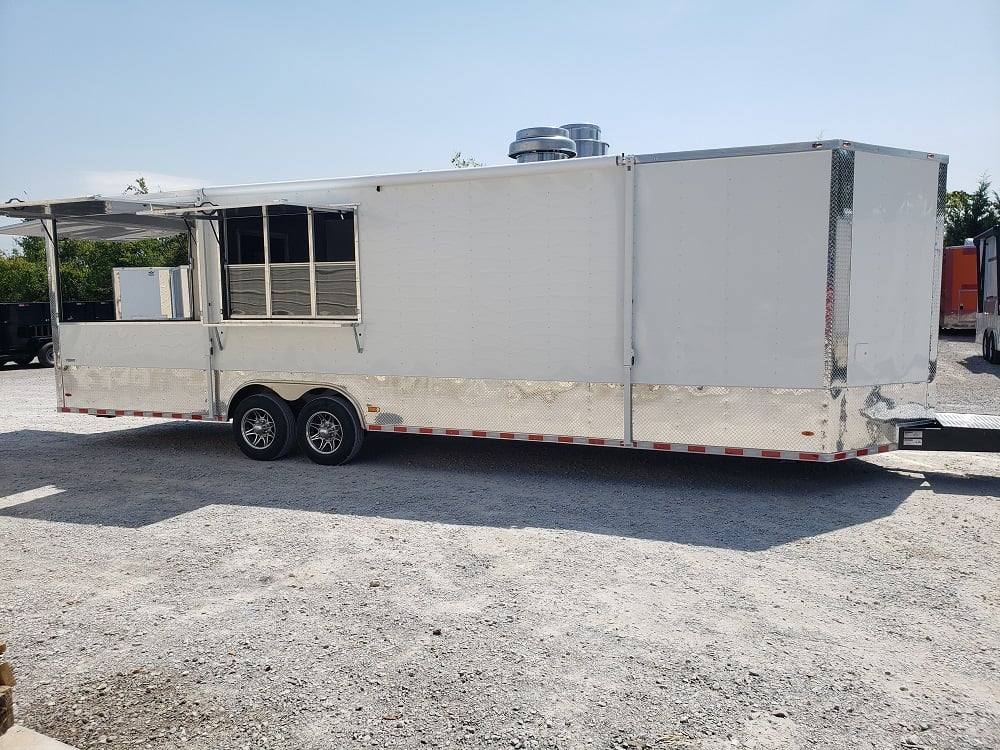 922-8.5-x-30-white-bbq-porch-concession-food-trailer-31.jpg 8.5' x 30' White BBQ Porch Concession Food Trailer