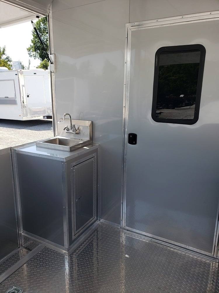 922-8.5-x-30-white-bbq-porch-concession-food-trailer-32.jpg 8.5' x 30' White BBQ Porch Concession Food Trailer