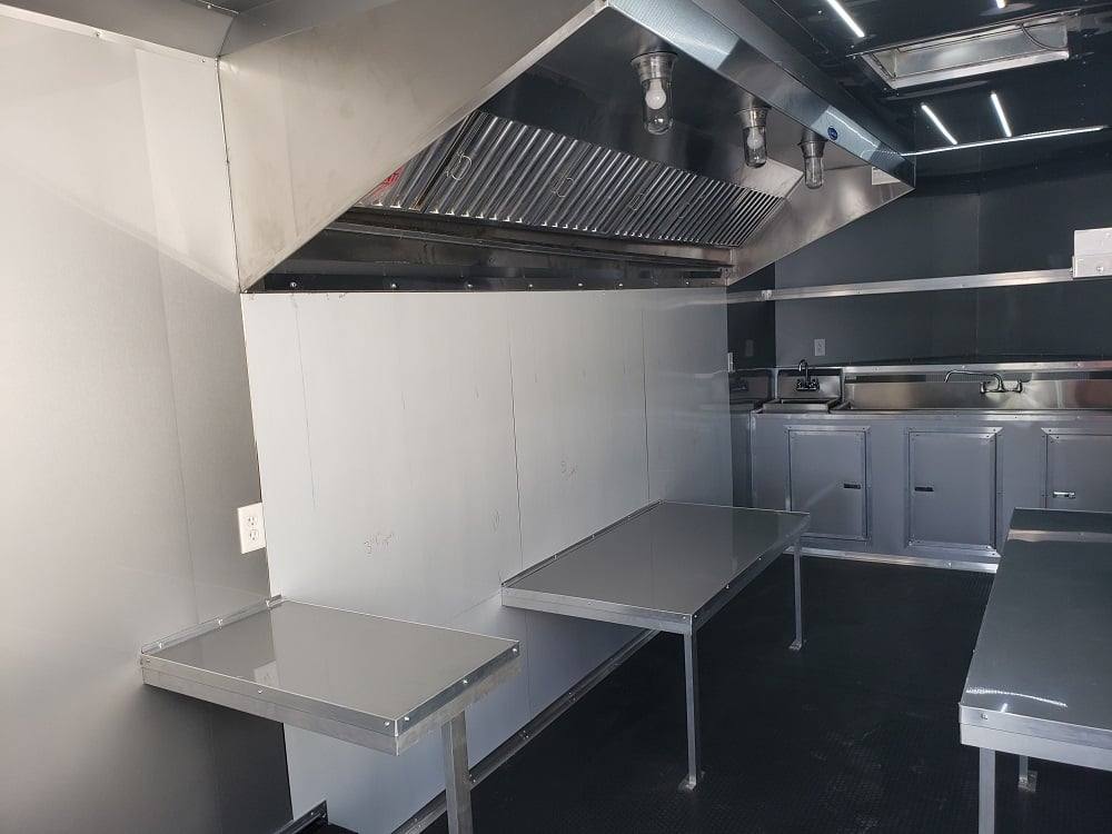 922-8.5-x-30-white-bbq-porch-concession-food-trailer-7.jpg 8.5' x 30' White BBQ Porch Concession Food Trailer
