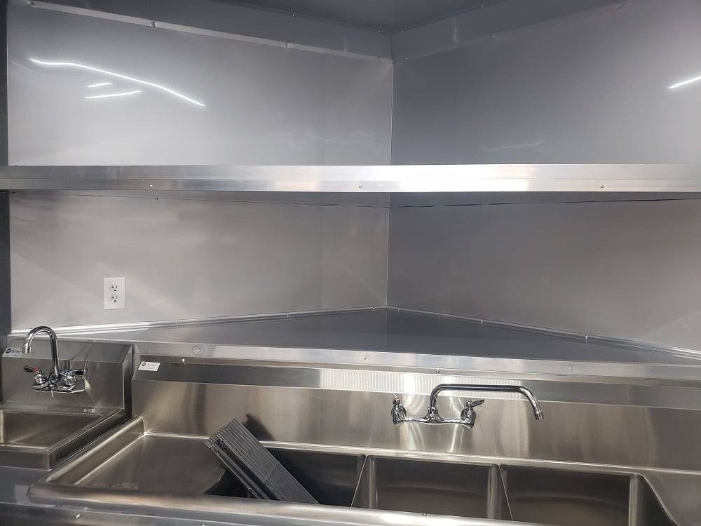 8.5' x 30' White BBQ Porch Concession Food Trailer with Appliances