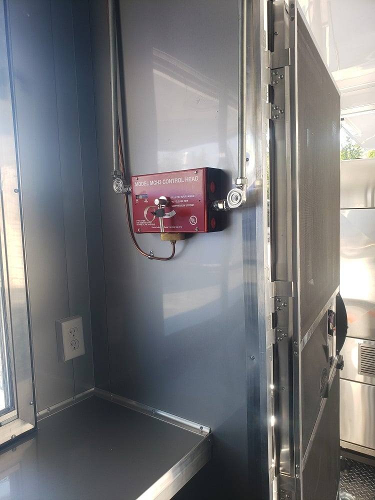8.5' x 30' White BBQ Porch Concession Food Trailer with Appliances