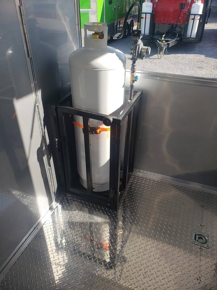 8.5' x 30' White BBQ Porch Concession Food Trailer with Appliances