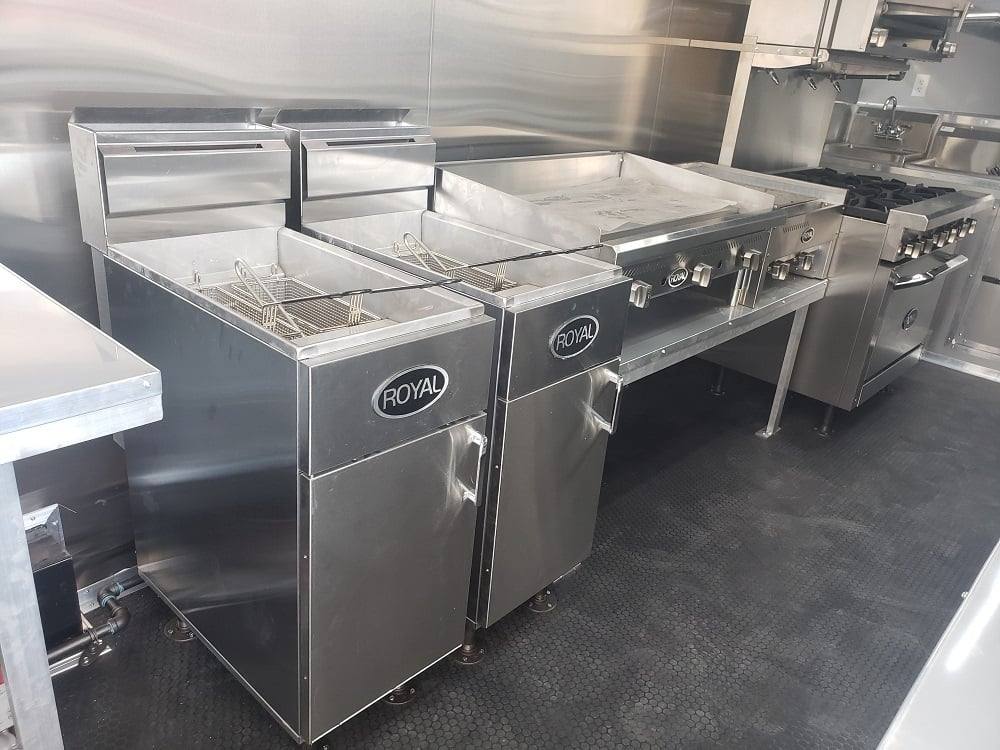 8.5' x 30' White BBQ Porch Concession Food Trailer with Appliances