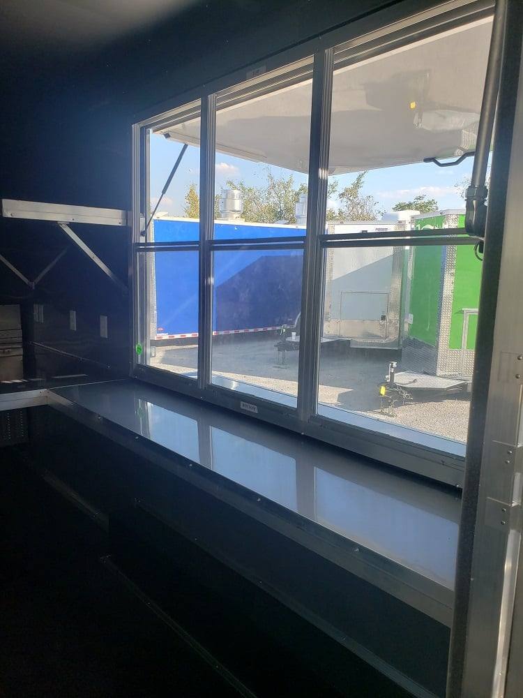 8.5' x 30' White BBQ Porch Concession Food Trailer with Appliances