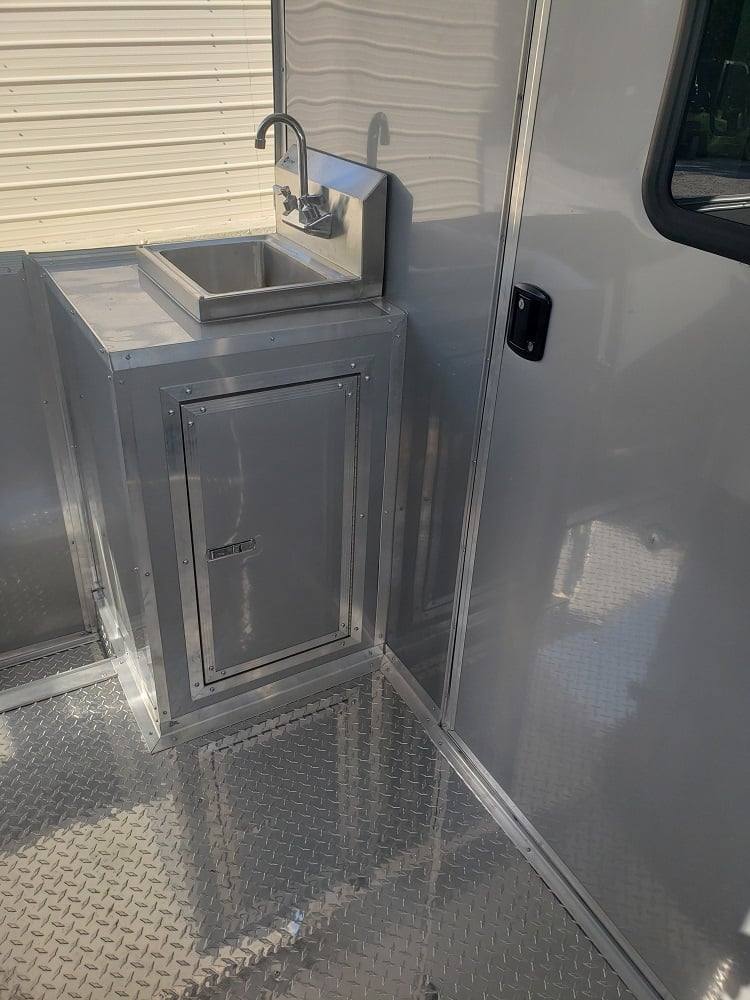 8.5' x 30' White BBQ Porch Concession Food Trailer with Appliances