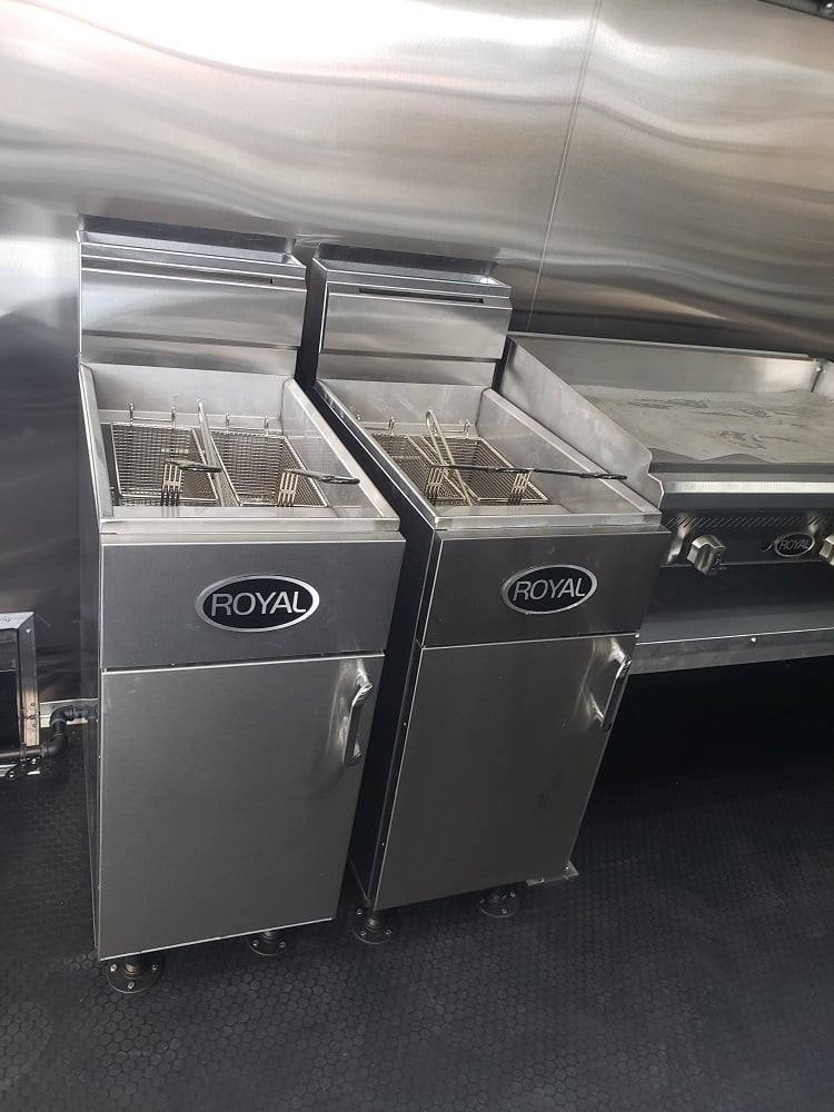 8.5' x 30' White BBQ Porch Concession Food Trailer with Appliances