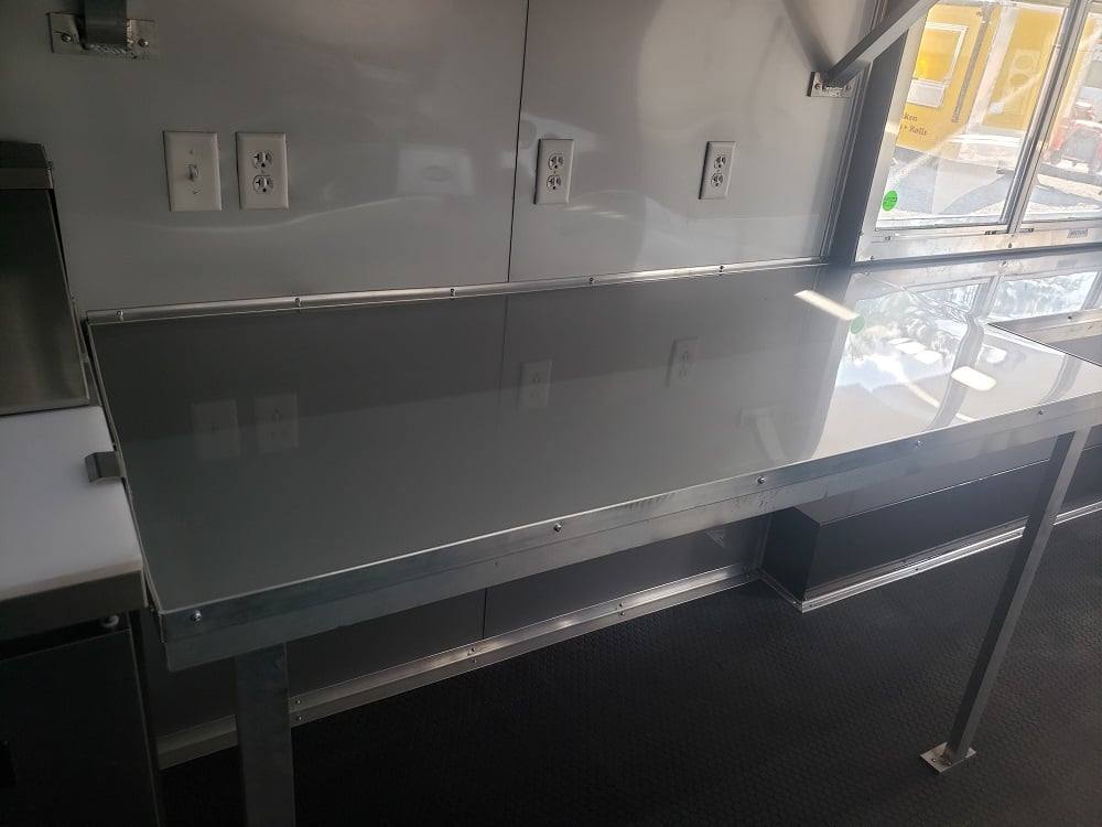 8.5' x 30' White BBQ Porch Concession Food Trailer with Appliances