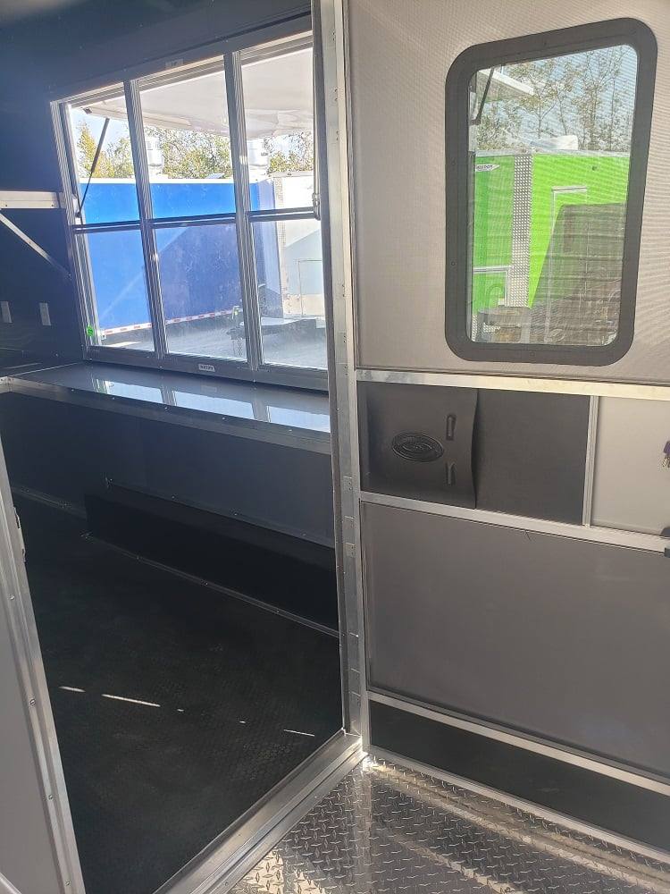 8.5' x 30' White BBQ Porch Concession Food Trailer with Appliances