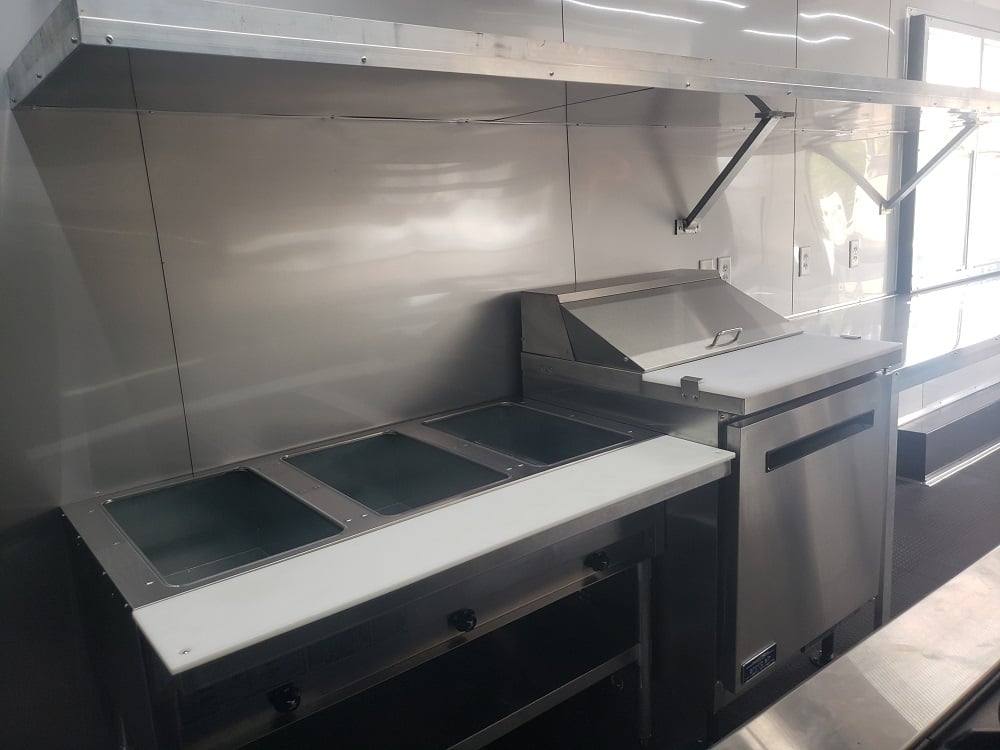 8.5' x 30' White BBQ Porch Concession Food Trailer with Appliances