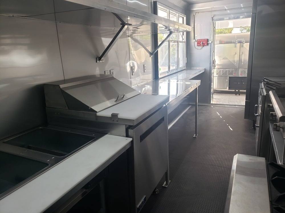 8.5' x 30' White BBQ Porch Concession Food Trailer with Appliances