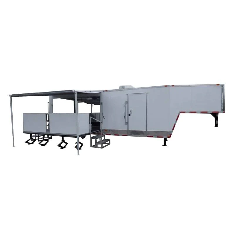 924-8.5-x-30-white-food-event-catering-concession-food-trailer-1.webp 8.5' x 30' White Food Event Catering Concession Food Trailer