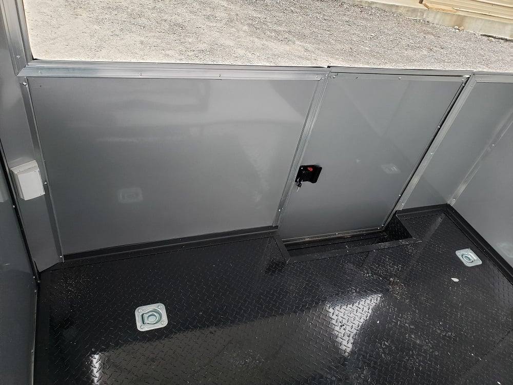 8.5' x 32' Black BBQ Porch Concession Food Trailer with Restroom