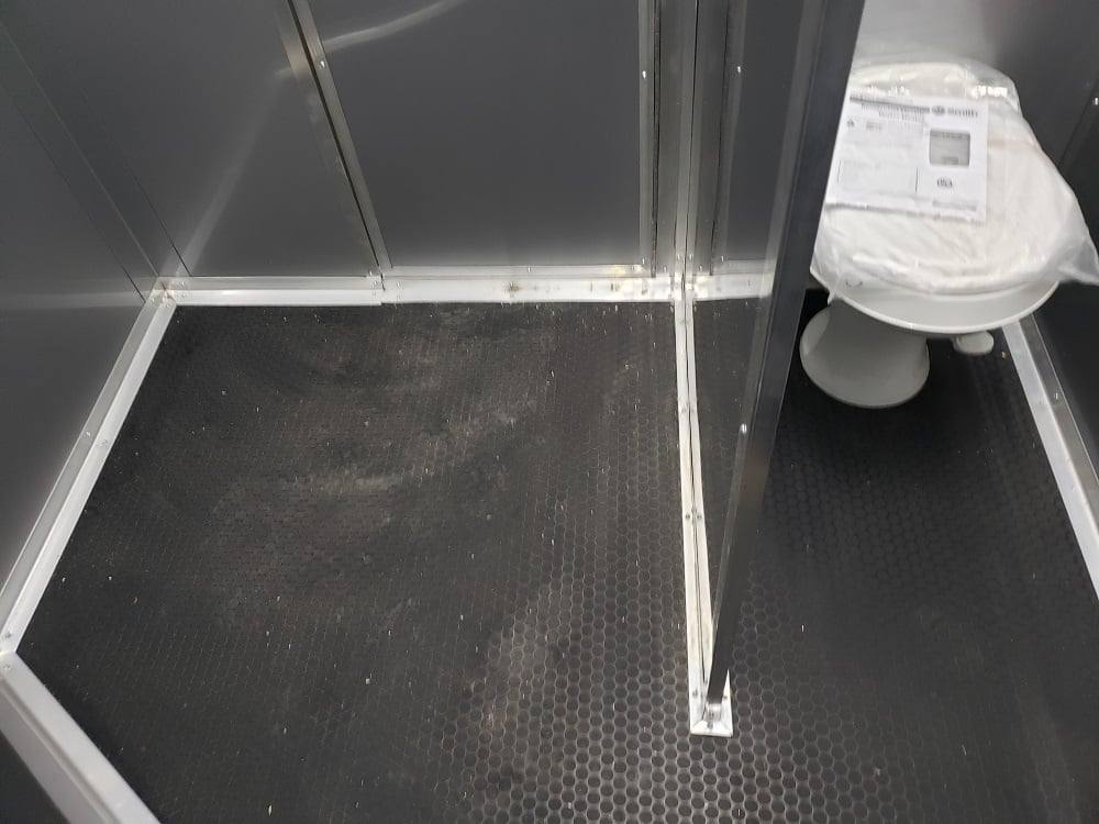 8.5' x 32' Black BBQ Porch Concession Food Trailer with Restroom