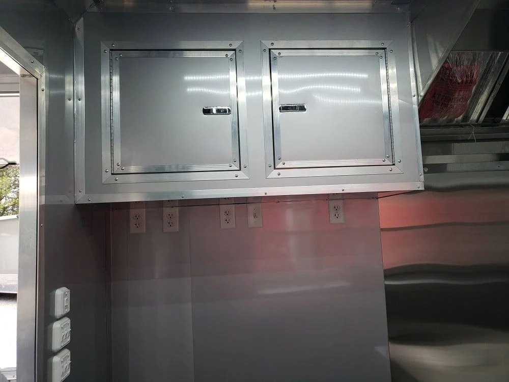 8.5' x 32' Black BBQ Porch Concession Food Trailer with Restroom