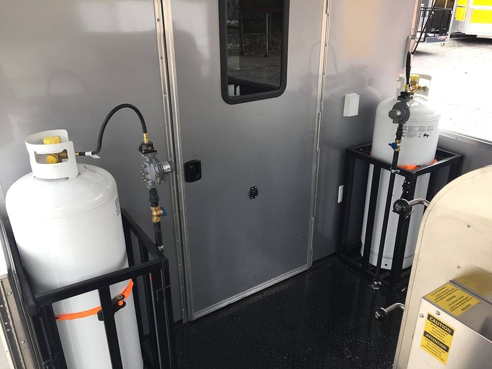 927-8.5-x-32-black-bbq-porch-concession-food-trailer-with-restroom-and-appliances-10.jpg 8.5' x 32' Black BBQ Porch Concession Food Trailer with Restroom and Appliances