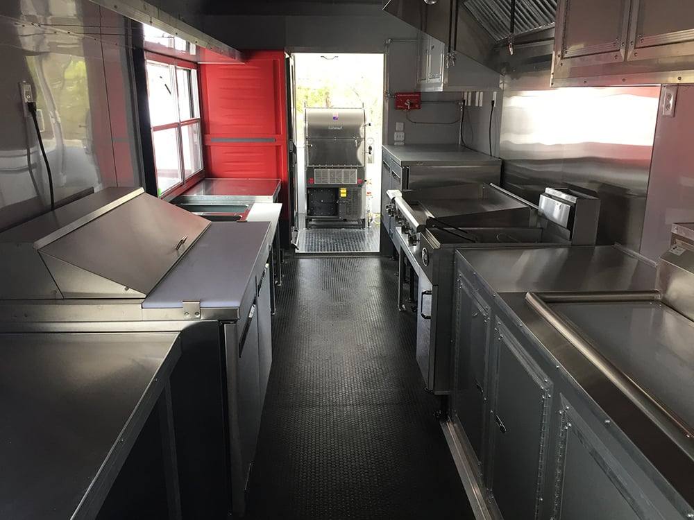 927-8.5-x-32-black-bbq-porch-concession-food-trailer-with-restroom-and-appliances-13.jpg 8.5' x 32' Black BBQ Porch Concession Food Trailer with Restroom and Appliances