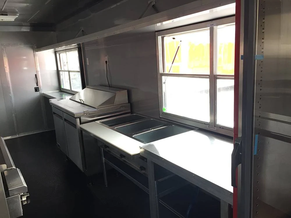 927-8.5-x-32-black-bbq-porch-concession-food-trailer-with-restroom-and-appliances-16.webp 8.5' x 32' Black BBQ Porch Concession Food Trailer with Restroom and Appliances