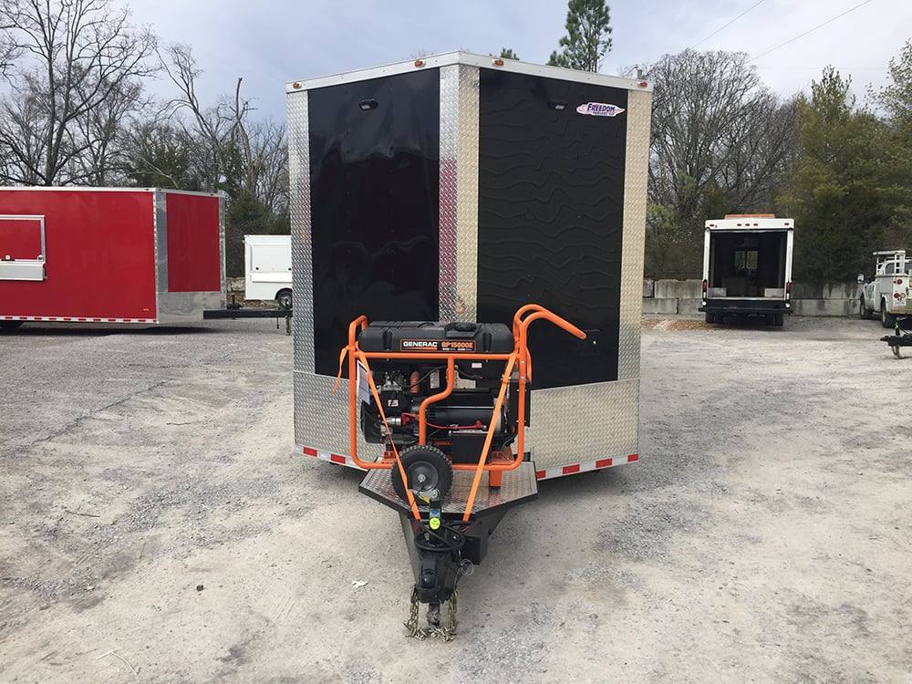 927-8.5-x-32-black-bbq-porch-concession-food-trailer-with-restroom-and-appliances-18.jpg 8.5' x 32' Black BBQ Porch Concession Food Trailer with Restroom and Appliances