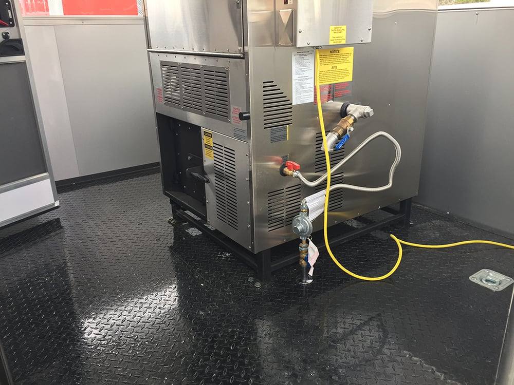 927-8.5-x-32-black-bbq-porch-concession-food-trailer-with-restroom-and-appliances-2.jpg 8.5' x 32' Black BBQ Porch Concession Food Trailer with Restroom and Appliances
