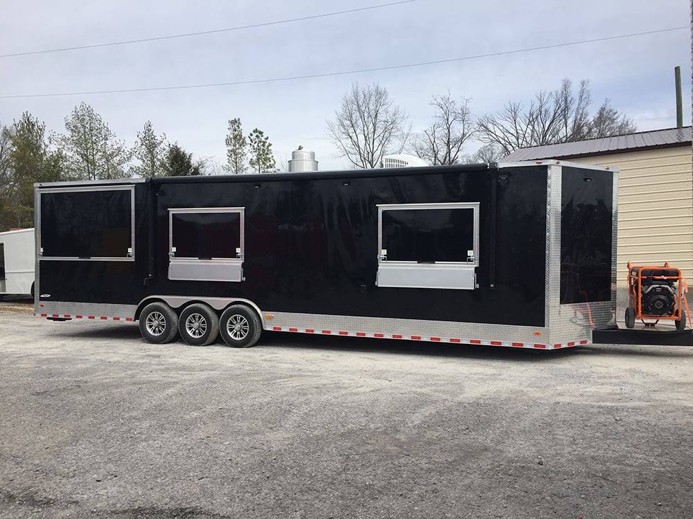 927-8.5-x-32-black-bbq-porch-concession-food-trailer-with-restroom-and-appliances-25.jpg 8.5' x 32' Black BBQ Porch Concession Food Trailer with Restroom and Appliances