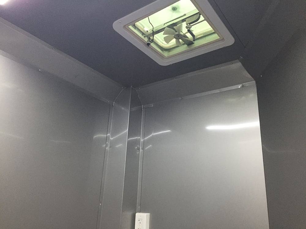 927-8.5-x-32-black-bbq-porch-concession-food-trailer-with-restroom-and-appliances-4.jpg 8.5' x 32' Black BBQ Porch Concession Food Trailer with Restroom and Appliances