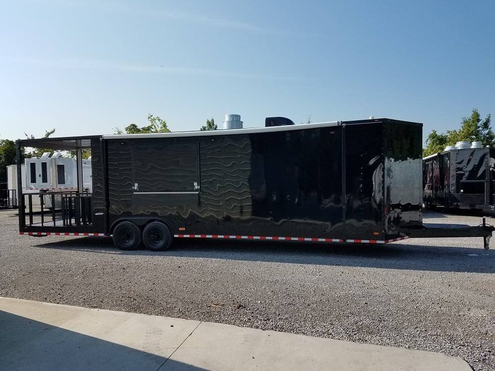 928-8.5-x-32-black-on-black-bbq-porch-concession-food-trailer-20.jpg 8.5' x 32' Black on Black BBQ Porch Concession Food Trailer