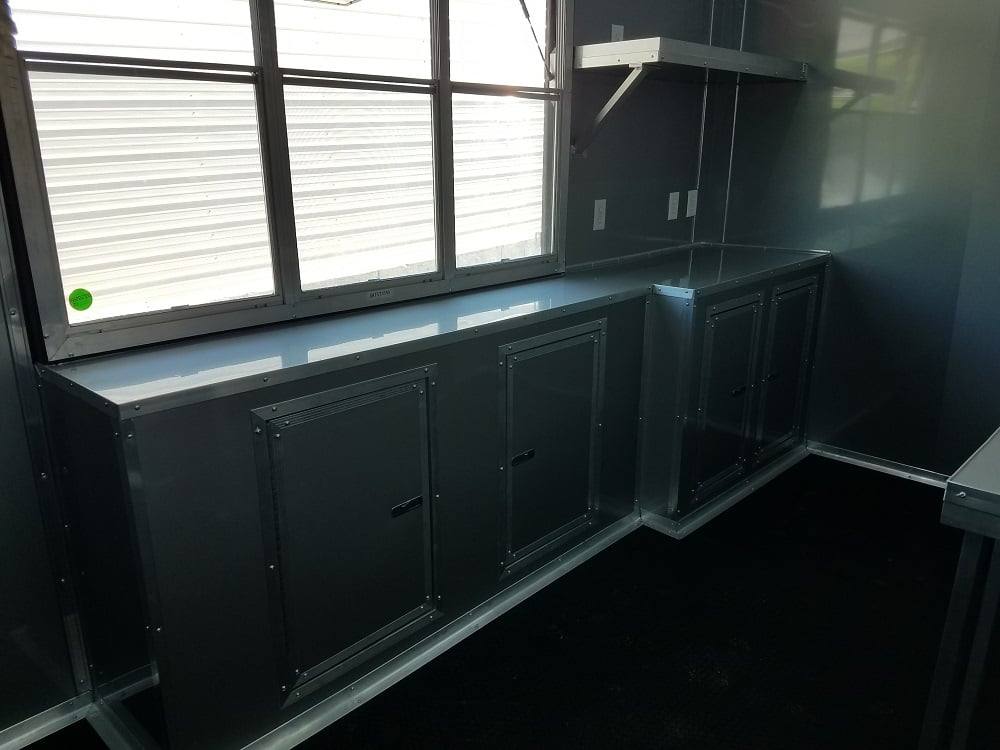 928-8.5-x-32-black-on-black-bbq-porch-concession-food-trailer-5.jpg 8.5' x 32' Black on Black BBQ Porch Concession Food Trailer