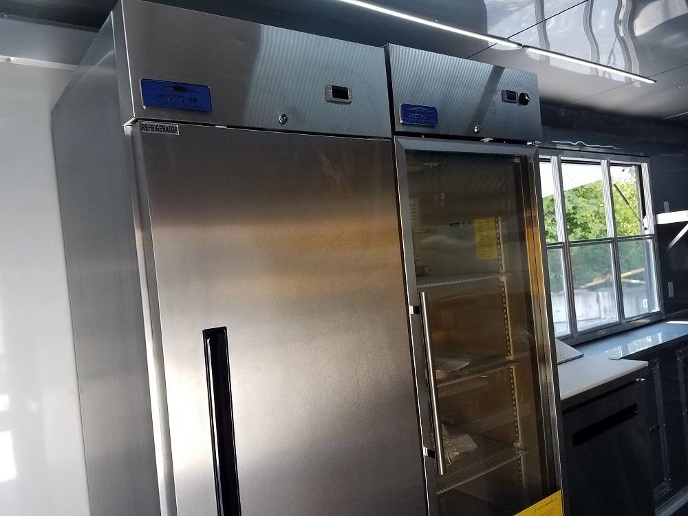 929-8.5-x-32-black-on-black-bbq-porch-concession-food-trailer-with-appliances-14.jpg 8.5' x 32' Black on Black BBQ Porch Concession Food Trailer With Appliances