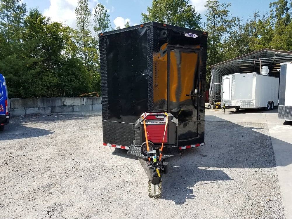 929-8.5-x-32-black-on-black-bbq-porch-concession-food-trailer-with-appliances-2.jpg 8.5' x 32' Black on Black BBQ Porch Concession Food Trailer With Appliances