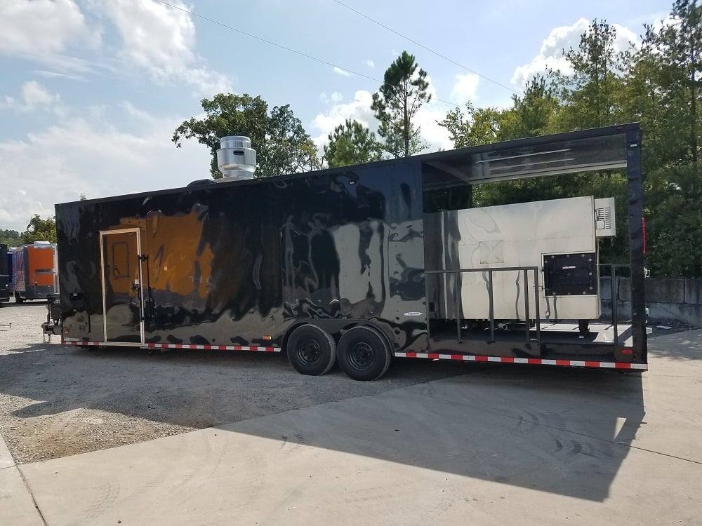 929-8.5-x-32-black-on-black-bbq-porch-concession-food-trailer-with-appliances-27.jpg 8.5' x 32' Black on Black BBQ Porch Concession Food Trailer With Appliances