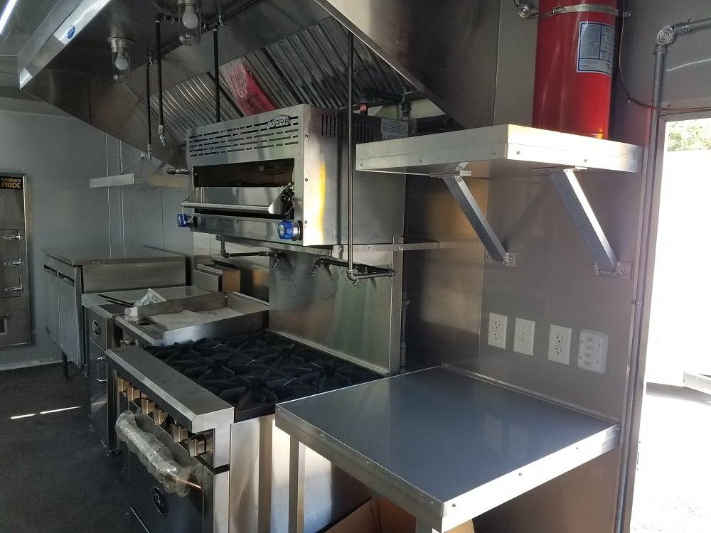 929-8.5-x-32-black-on-black-bbq-porch-concession-food-trailer-with-appliances-6.jpg 8.5' x 32' Black on Black BBQ Porch Concession Food Trailer With Appliances