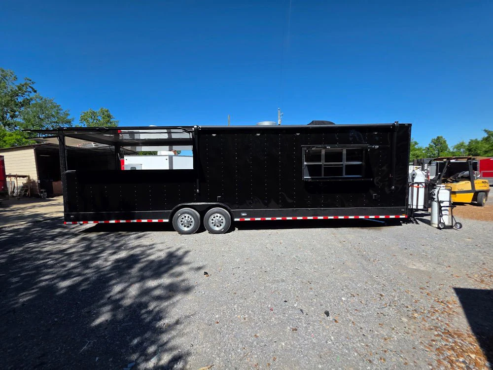 931-8.5-x-32-black-with-blackout-bbq-porch-concession-trailer-with-12ft-porch-15.webp 8.5' X 32' Black With Blackout BBQ Porch Concession Trailer With 12ft Porch