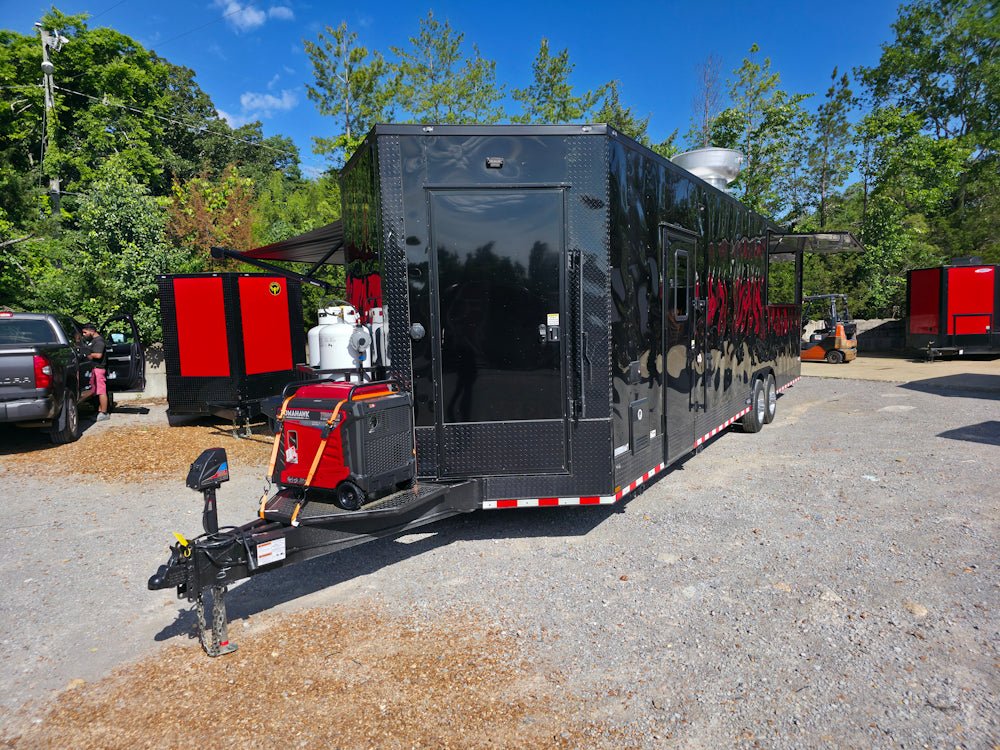 931-8.5-x-32-black-with-blackout-bbq-porch-concession-trailer-with-12ft-porch-42.jpg 8.5' X 32' Black With Blackout BBQ Porch Concession Trailer With 12ft Porch