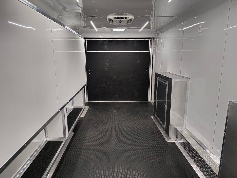 8.5' X 32' Blue Video Game Arcade Concession Trailer