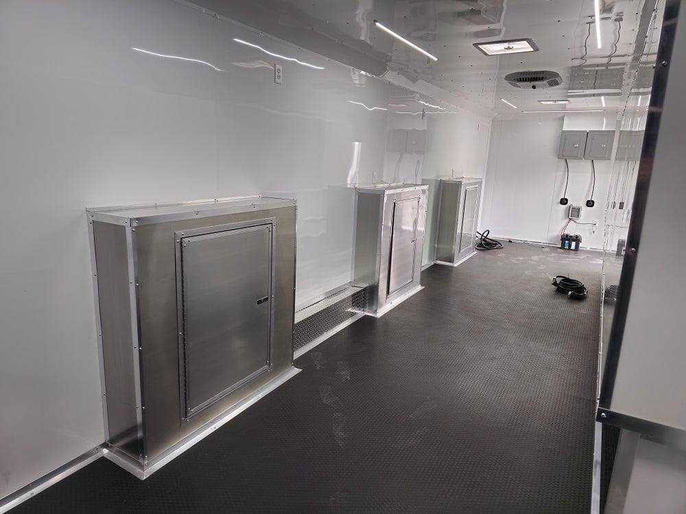 8.5' X 32' Blue Video Game Arcade Concession Trailer