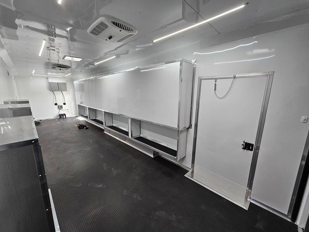 8.5' X 32' Blue Video Game Arcade Concession Trailer